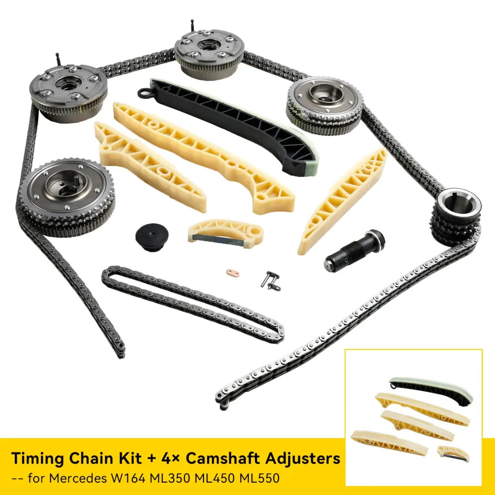2010 Mercedes -Benz GL 450 Base 4.6L V8 - Gass 4.7L V8 - Gass Timing Chain Kit + 4 × Camshaftjusterere